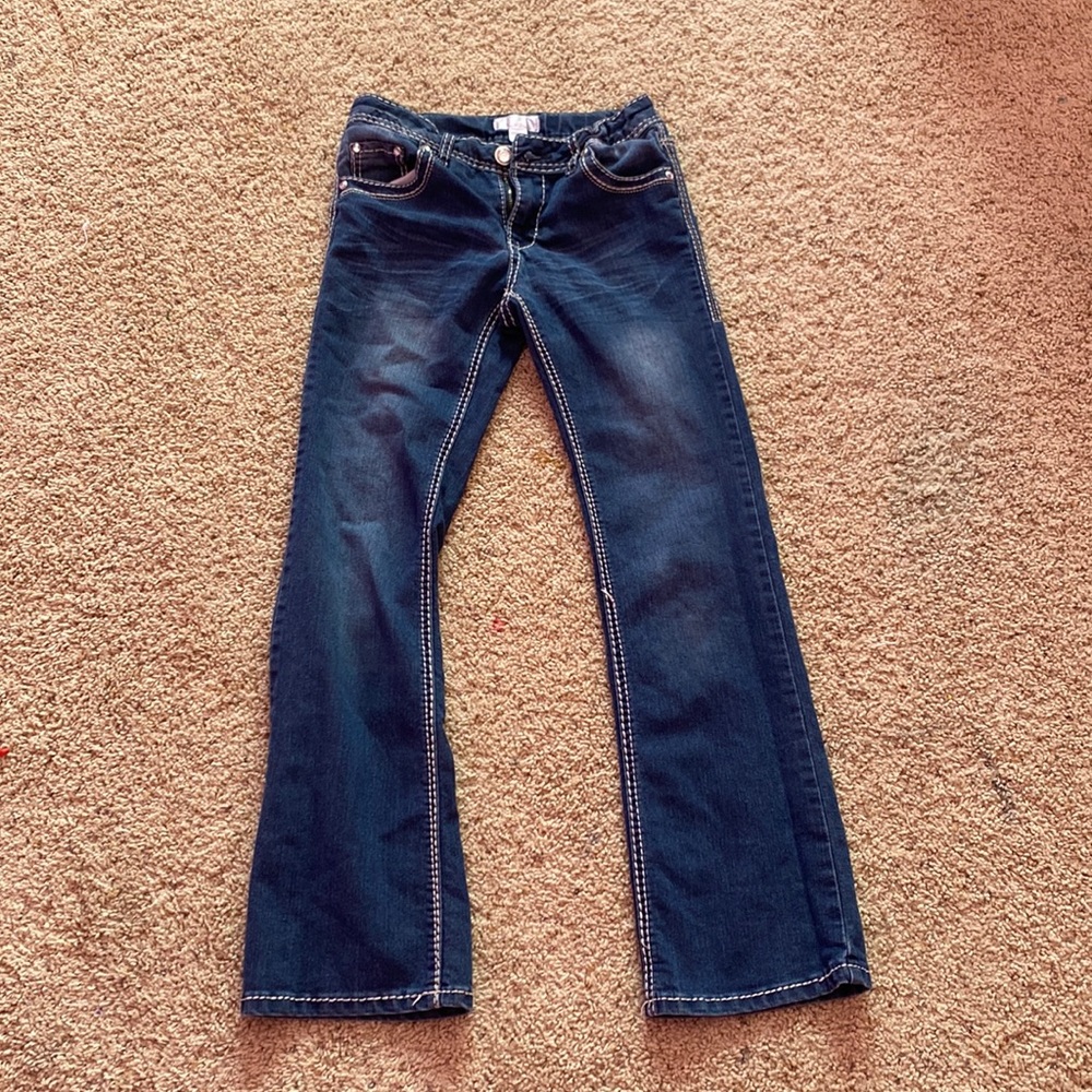 xhilaration Size 12 Kids Boot Cut Dark Wash Jeans
